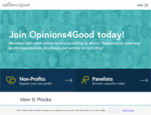 Tablet Screenshot of opinions4good.com